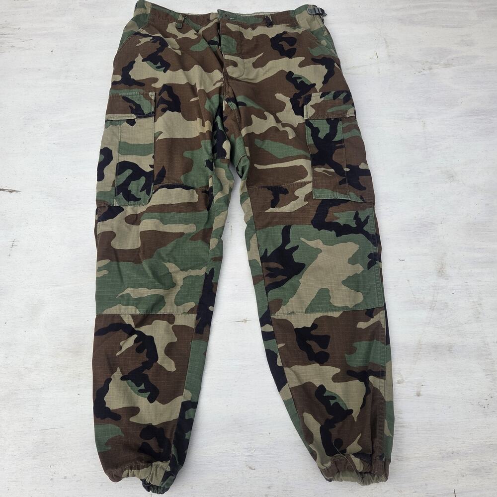US Military Woodland Camo BDU Trousers Cargo Pants Medium Short 95 Propper USGI